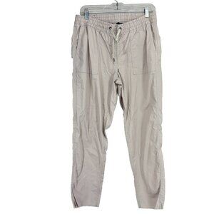 Vuori Women M Ripstop Pant Ankle Beige Drawstring Casual Pockets Commute Stretch